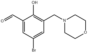 5-BROMO-2-HYDROXY-3-(4-MORPHOLINYLMETHYL)BENZALDEHYDE Structural