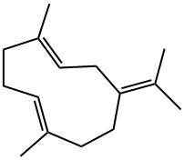 germacreneB,1,5-dimethyl-8-(1-methylethylidene)-1,5-cyclodecadiene Structural