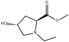 L-Proline, 1-ethyl-4-hydroxy-, methyl ester, trans- (9CI) Structural