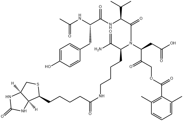 AC-TYR-VAL-LYS(BIOTINYL)-ASP-2,6-DIMETHYLBENZOYLOXYMETHYLKETONE