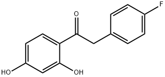 2-(4-Fluorophenyl)-1-(2,4-dihydroxyphenyl)ethanone Structural