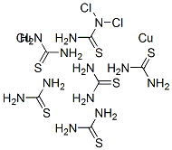 hexakis(thiourea)dicopper dichloride Structural