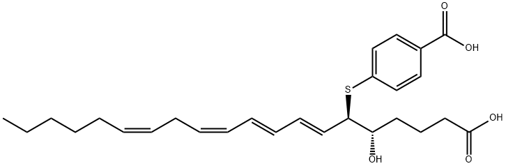 6(R)-(4-CARBOXYPHENYLTHIO)-5(S)-HYDROXY-7(E),9(E),11(Z),14(Z)-EICOSATETRAENOIC ACID