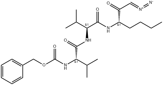 Z-VAL-VAL-NLE-DIAZOMETHYLKETONE Structural