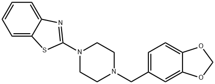 2-(1-(4-piperonyl)piperazinyl)benzothiazole Structural