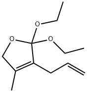 Furan, 2,2-diethoxy-2,5-dihydro-4-methyl-3-(2-propenyl)- (9CI) Structural