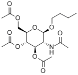 BUTYL 2-ACETAMIDO-3,4,6-TRI-O-ACETYL-BETA-D-GLUCOPYRANOSIDE Structural