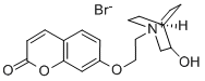 Quinuclidinium, 3-hydroxy-1-(2-((2-oxo-2H-1-benzopyran-7-yl)oxy)ethyl) -, bromide Structural