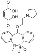 Dibenzo(c,f)(1,2)thiazepine, 6,11-dihydro-6-methyl-11-(2-(1-pyrrolidin yl)ethoxy)-, 5,5-dioxide(Z)-2-butenedioate (1:1) Structural