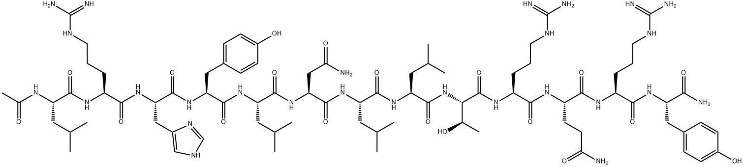 Ac-Leu-Arg-His-Tyr-Leu-Asn-Leu-Leu-Thr-Arg-Gln-Arg-Tyr-NH2 Structural