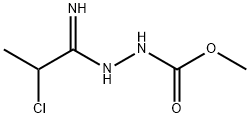 Hydrazinecarboxylic  acid,  2-(2-chloro-1-iminopropyl)-,  methyl  ester Structural