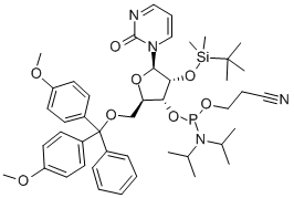 2'-O-T-BUTYLDIMETHYLSILYL-3'-O-[(DIISOPROPYLAMINO)(2-CYANOETHOXY)PHOSPHINO]-5'-O-(4,4'-DIMETHOXYTRITYL)-2(1H)-PYRIMIDINONE-1-BETA-D-RIBOSIDE