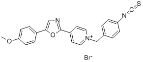 N-(4-Isothiocyanatobenzyl)-4-[5-(4-methoxyphenyl)-2-oxazolyl]pyridinium bromide Structural