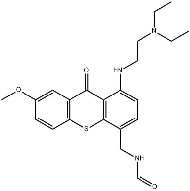 N-[(1-{[2-(Diethylamino)ethyl]amino}-7-methoxy-9-oxo-9H-thioxanthen-4-yl)methyl]formamide Structural