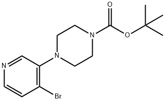tert-Butyl 4-(4-bromopyridin-3-yl)piperazine-1-carboxylate Structural