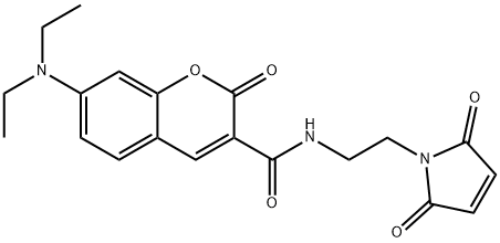 7-Diethylamino-3-[N-(2-maleimidoethyl)carbamoyl]coumarin Structural