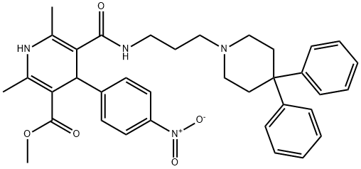 5-[[[3-(4,4-DIPHENYL-1-PIPERIDINYL)PROPYL]AMINO]CARBONYL]-1,4-DIHYDRO-2,6-DIMETHYL-4-(4-NITROPHENYL)-3-PYRIDINECARBOXYLIC ACID METHYL ESTER HYDROCHLORIDE