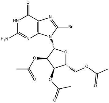 2',3',5-TRI-O-ACETYL-8-BROMOGUANOSINE Structural