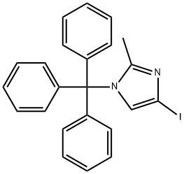 2-METHYL-4-IODO-1-TRITYLIMIDAZOLE Structural