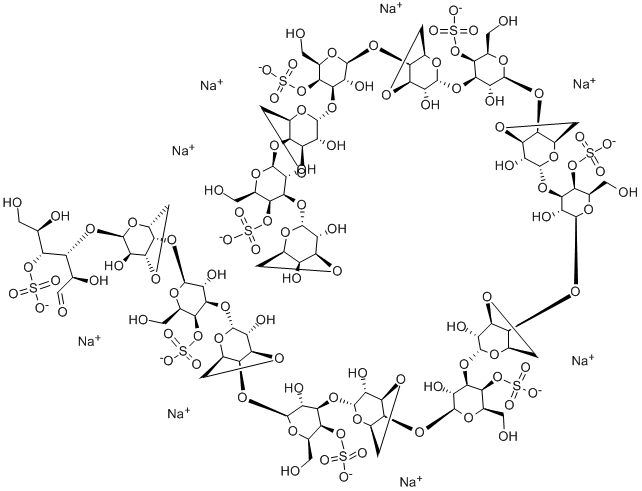 NEOCARRAHEXADECAOSE-4(1,3,5,7,9,11,13,15)-OCTA-O-SULFATE, OCTASODIUM SALT Structural