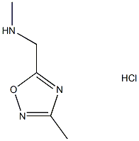 N-Methyl-1-(3-methyl-1,2,4-oxadiazol-5-yl)methanamine hydrochloride Structural