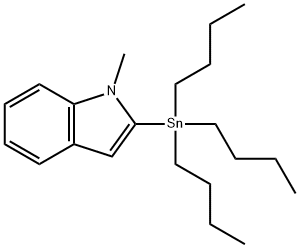 N-Methylindole-2-tributylstannane Structural