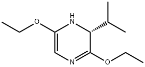Pyrazine, 3,6-diethoxy-1,2-dihydro-2-(1-methylethyl)-, (R)- (9CI) Structural
