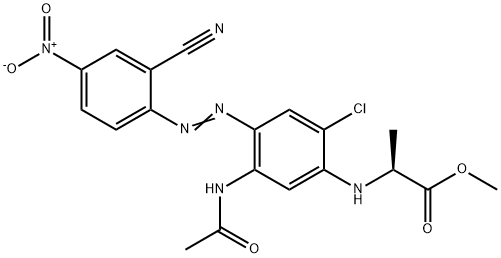 L-Alanine, N-5-(acetylamino)-2-chloro-4-(2-cyano-4-nitrophenyl)azophenyl-, methyl ester Structural