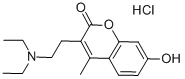 3-[2-(DIETHYLAMINO)ETHYL]-7-HYDROXY-4-METHYLCOUMARIN HYDROCHLORIDE Structural