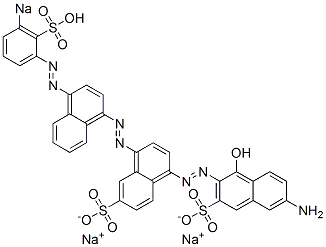 6'-Amino-1'-hydroxy-4-[[4-[(3-sodiosulfophenyl)azo]-1-naphthalenyl]azo][1,2'-azobisnaphthalene]-3',6-disulfonic acid disodium salt