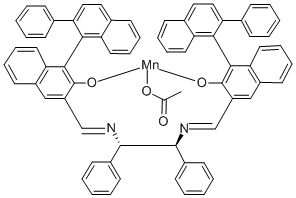 (1S,2S)-N,N'-BIS[(R)-2-HYDROXY-2'-PHENYL-1,1'-BINAPHTHYL-3-YLMETHYLENE]-1,2-DIPHENYLETHYLENEDIAMINATO MANGANESE(III) ACETATE Structural