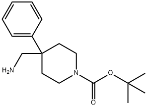 1-N-BOC-4-AMINOMETHYL-4-PHENYLPIPERIDINE Structural