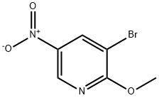 3-Bromo-2-methoxy-5-nitropyridine Structural
