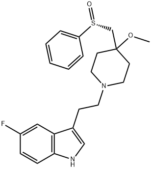 5-FLUORO-3-[2-[4-METHOXY-4-[[(R)-PHENYLSULPHINYL]METHYL]-1-PIPERIDINYL]ETHYL]-1H-INDOLE