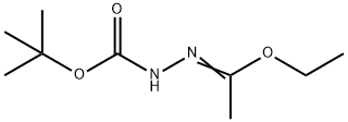 Hydrazinecarboxylic acid, (1-ethoxyethylidene)-, 1,1-dimethylethyl ester (9CI) Structural