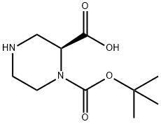 (S)-4-Boc-Piperazine-3-carboxylic acid Structural