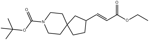 tert-butyl 2-(3-ethoxy-3-oxoprop-1-en-1-yl)-8-azaspiro[4.5]decane-8-carboxylate Structural