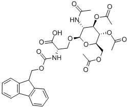 O-(2-Acetamido-2-deoxy-3,4,6-tri-O-acetyl-b-D-glucopyranosyl)-N- a-(fluoren-9-yl-methoxy carbonyl)-L-serine Structural