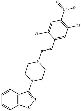 3-[4-[2-(2,5-Dichloro-4-nitrophenyl)ethenyl]-1-piperazinyl]-1,2-benzisothiazole Structural Picture
