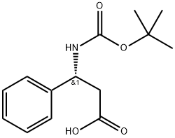 (R)-N-Boc-3-Amino-3-phenylpropanoic acid Structural