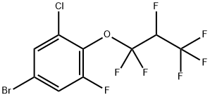 (4-BROMO-2-CHLORO-6-FLUOROPHENYL)-1,1,2,3,3,3-HEXAFLUOROPROPYL ETHER Structural