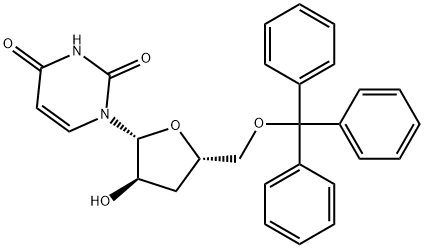 3'-Deoxy-5'-O-trityl-D-uridine Structural