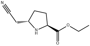 L-Proline, 5-(cyanomethyl)-, ethyl ester, trans- (9CI) Structural