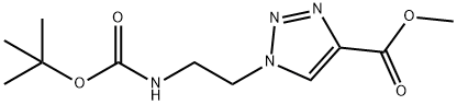 methyl 1-(2-((tert-butoxycarbonyl)amino)ethyl)-1H-1,2,3-triazole-4-carboxylate Structural