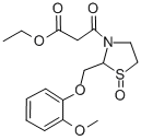 3-Thiazolidinepropanoic acid, 2-((2-methoxyphenoxy)methyl)-beta-oxo-,  ethyl ester, 1-oxide