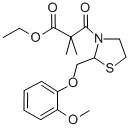 3-Thiazolidinepropanoic acid, alpha,alpha-dimethyl-2-((2-methoxyphenox y)methyl)-beta-oxo-, ethyl ester