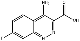 3-Cinnolinecarboxylic acid, 4-amino-7-fluoro-, hydrate Structural