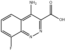 3-Cinnolinecarboxylic acid, 4-amino-8-fluoro-, hydrate Structural