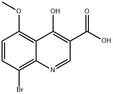 8-Bromo-4-hydroxy-5-methoxy- quinoline-3-carboxylic acid Structural