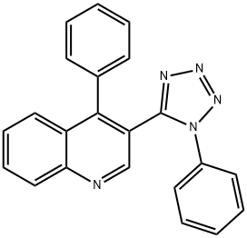 Quinoline, 4-phenyl-3-(1-phenyl-5-tetrazolyl)- Structural